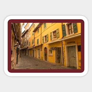 Street in Garda in North East Italy Sticker